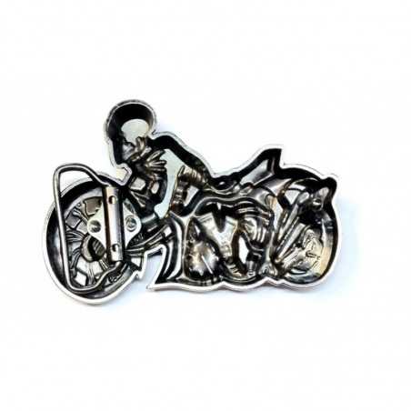 Klamra metalowa do paska 4 cm ozdobna, motor.