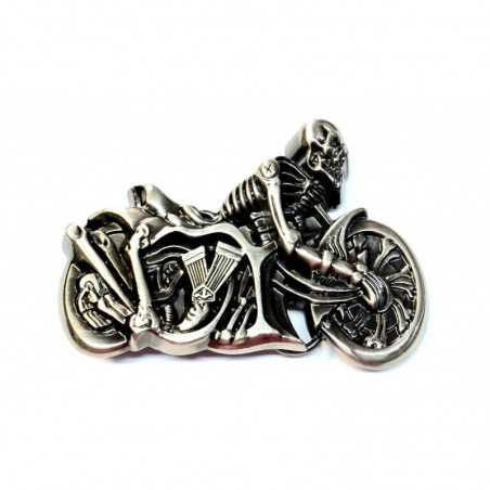 Klamra metalowa do paska 4 cm ozdobna, motor.