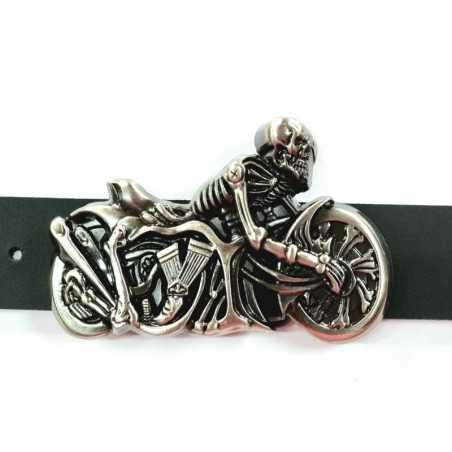 Klamra metalowa do paska 4 cm ozdobna, motor.