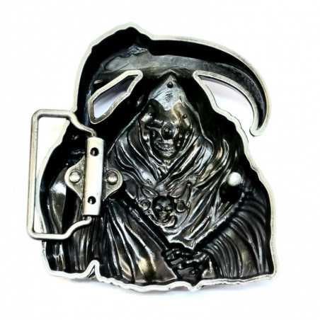 Klamra metalowa do paska 4 cm ozdobna, motor.